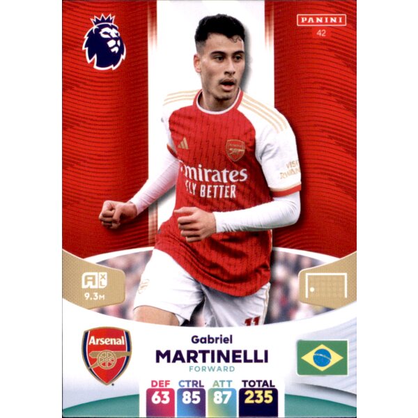 42 - Gabriel Martinelli - Basis Karte - 2023/2024