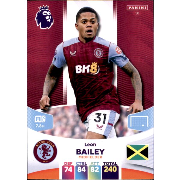 58 - Leon Bailey - Basis Karte - 2023/2024