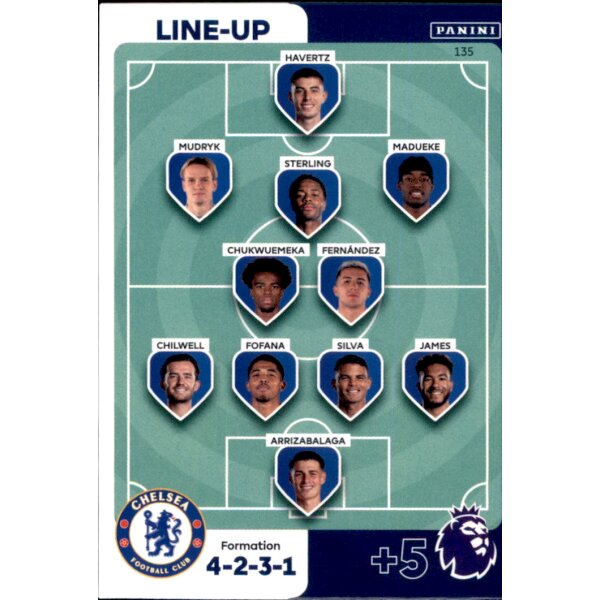 135 - Chelsea - Line-Up Card - 2023/2024