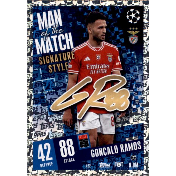 422 - Goncalo Ramos - Man of the Match Signature Style - 2023/2024