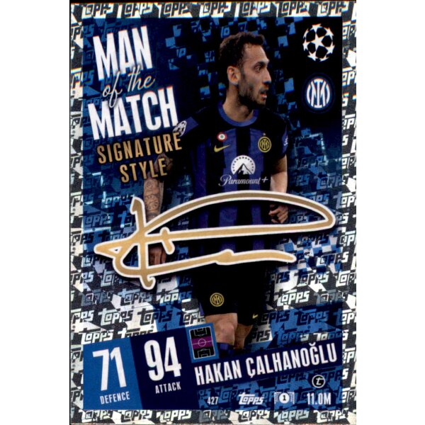 427 - Hakan Calhanoglu - Man of the Match Signature Style - 2023/2024