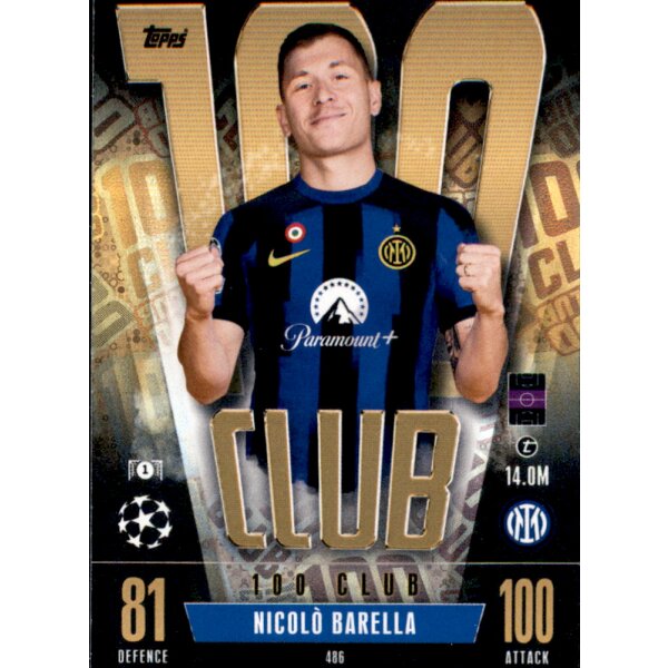 486 - Nicolo Barella - 100 Club - 2023/2024