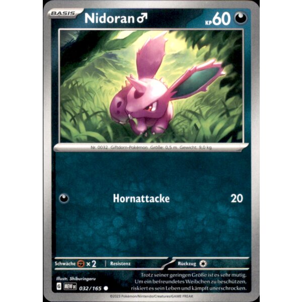 032/165 - Nidoran(m) - Common - Karmesin & Purpur 151