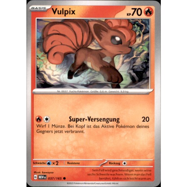 037/165 - Vulpix - Common - Karmesin & Purpur 151