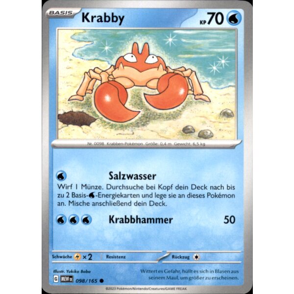 098/165 - Krabby - Common - Karmesin & Purpur 151