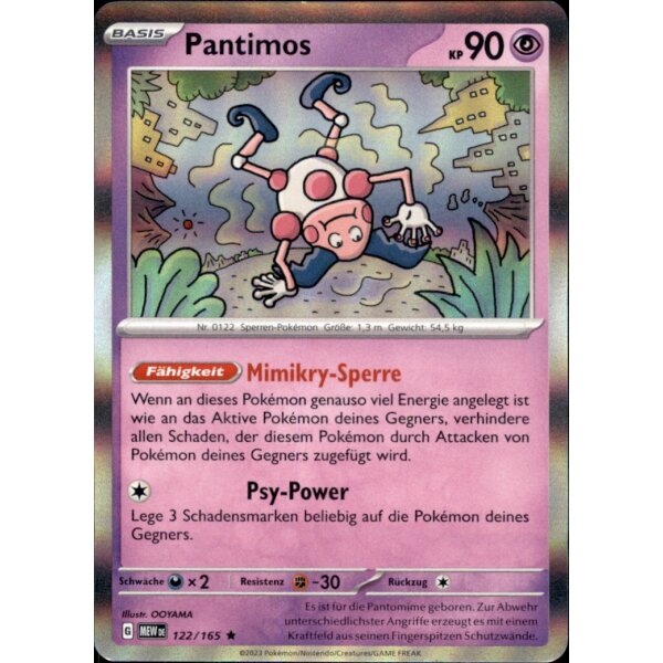 122/165 - Pantimos - Holo Rare - Karmesin & Purpur 151