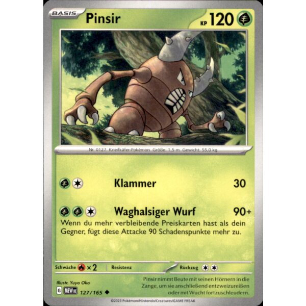 127/165 - Pinsir - Uncommon - Karmesin & Purpur 151