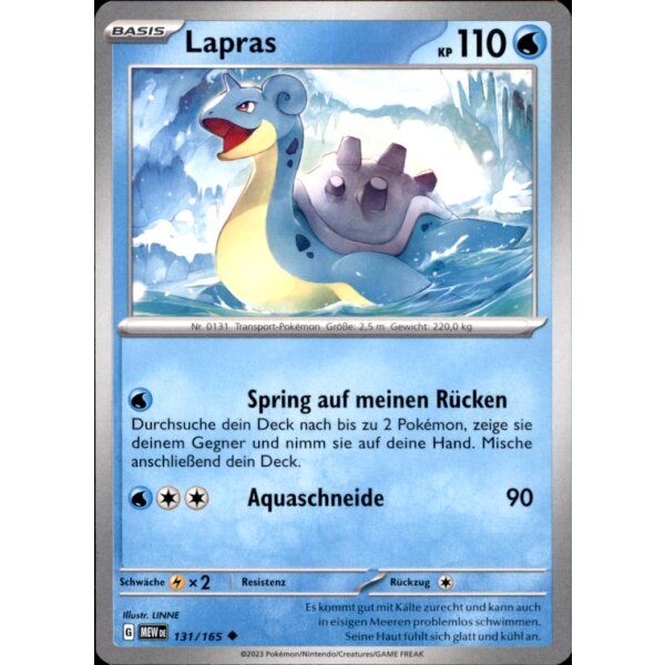 131/165 - Lapras - Uncommon - Karmesin & Purpur 151