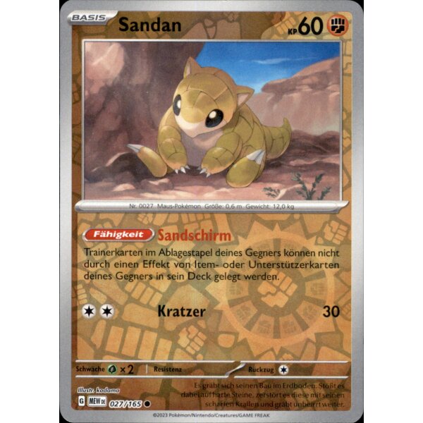 027/165 - Sandan - Reverse Holo - Karmesin & Purpur 151