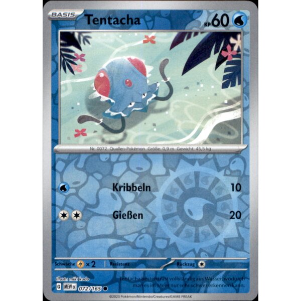 072/165 - Tentacha - Reverse Holo - Karmesin & Purpur 151