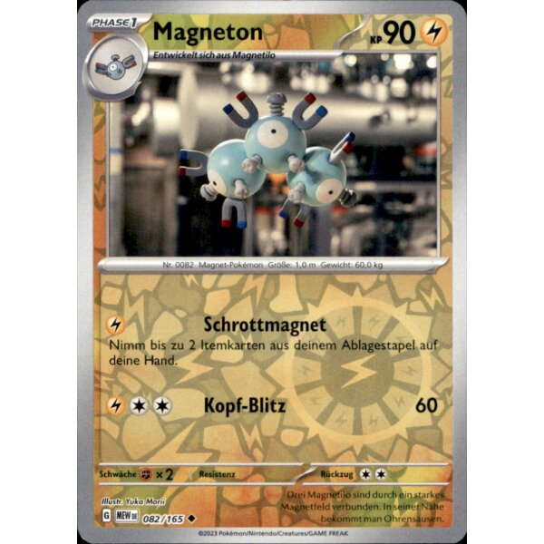 082/165 - Magneton - Reverse Holo - Karmesin & Purpur 151