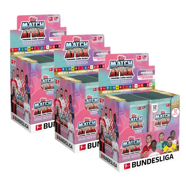 Topps Match Attax Bundesliga - 2023/24 - 3 Display (108 Booster)