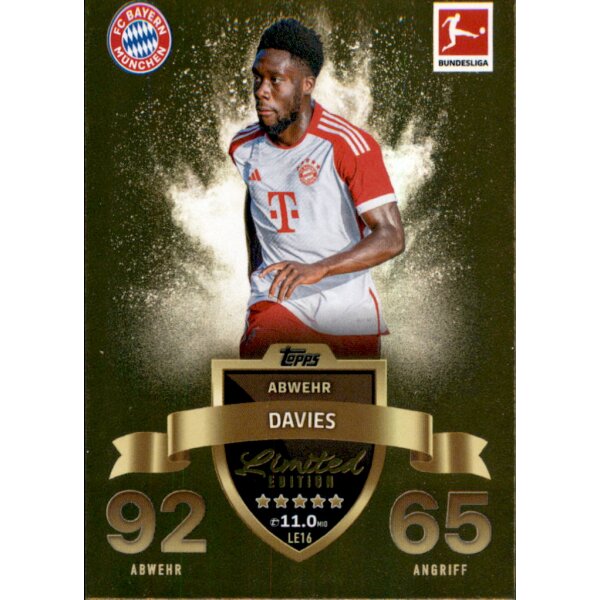 LE16 - Alphonso Davies - Limitierte Karte - 2023/2024