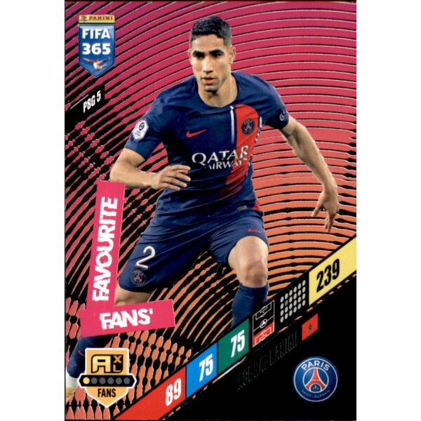 PSG 5 - Achraf Hakimi - Fans Favourite - 2024