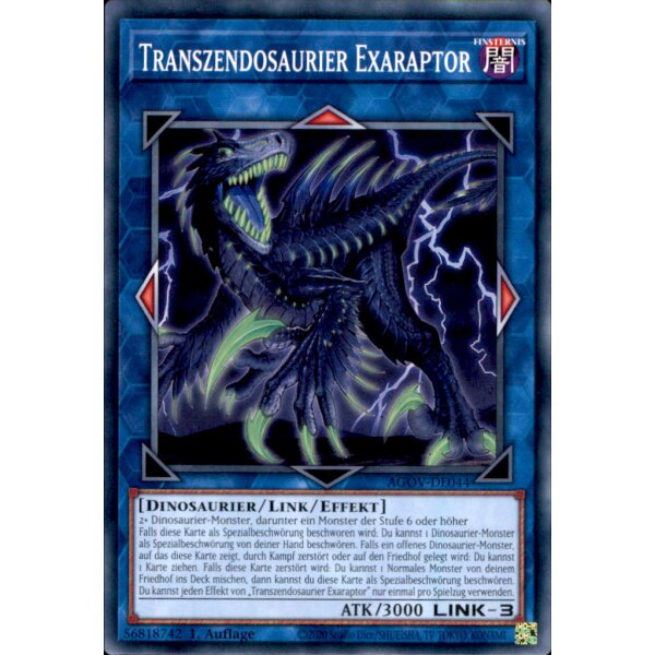 AGOV-DE044 - Transzendosaurier Exaraptor - 1. Auflage