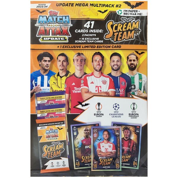 Champions League 2023/24 - Trading Cards - 1 Update Mega Multipack #2 SCREAM TEAM