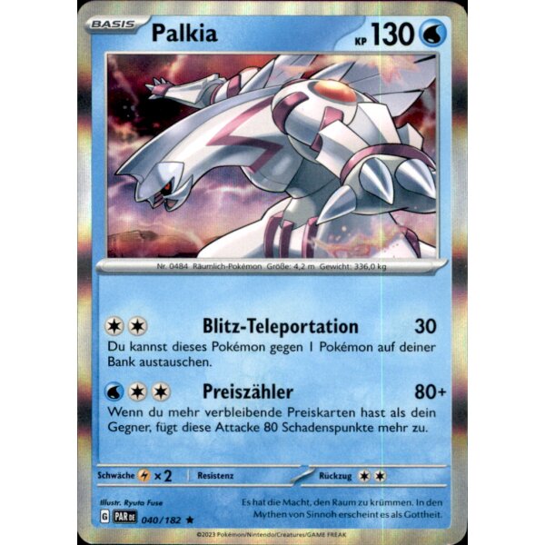 040/182 - Palkia - Holo Rare - PAR Paradoxrift