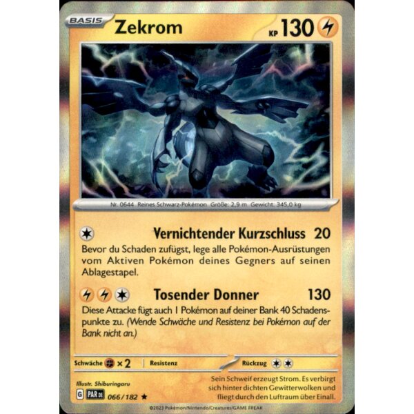 066/182 - Zekrom - Holo Rare - PAR Paradoxrift