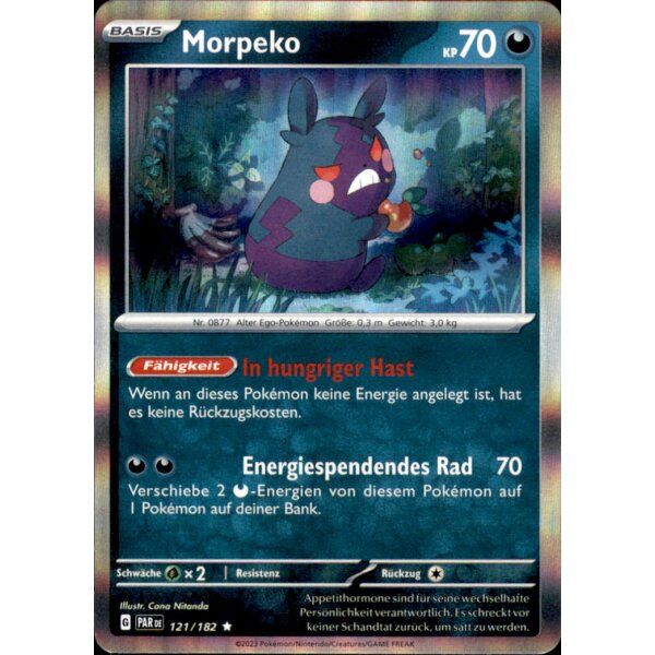 121/182 - Morpeko - Holo Rare - PAR Paradoxrift