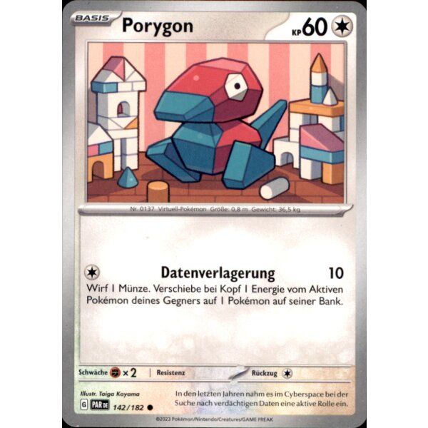 142/182 - Porygon - Common - PAR Paradoxrift