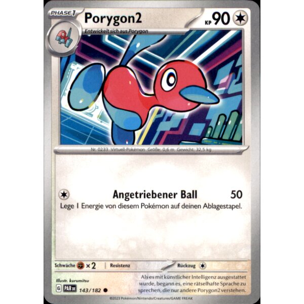 143/182 - Porygon 2 - Common - PAR Paradoxrift