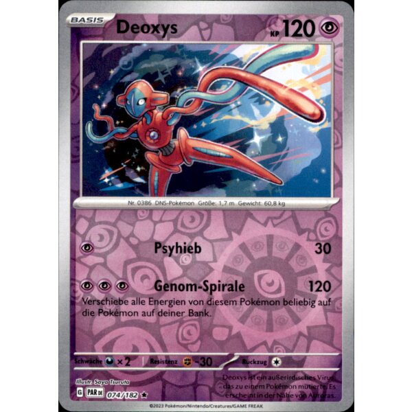 074/182 - Deoxys - Reverse Holo - PAR Paradoxrift