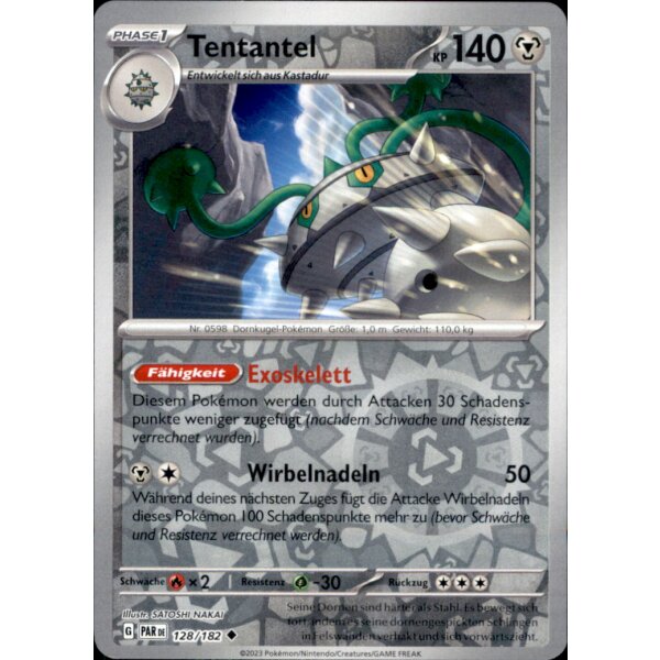 128/182 - Tentantel - Reverse Holo - PAR Paradoxrift