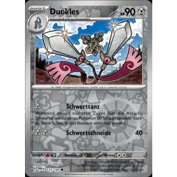 133/182 - Duokles - Reverse Holo - PAR Paradoxrift