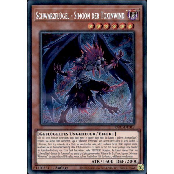 RA01-DE012 - Schwarzflügel - Simoon der Toxinwind - Secret Rare