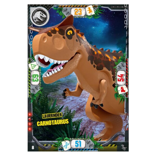 8 - Lauernder Carnotaurus - Dinosaurier Karte - Serie 3