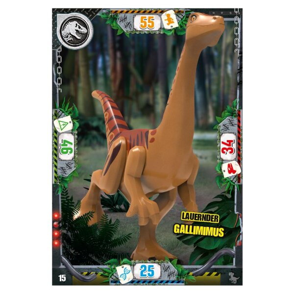 15 - Lauernder Gallimimus - Dinosaurier Karte - Serie 3