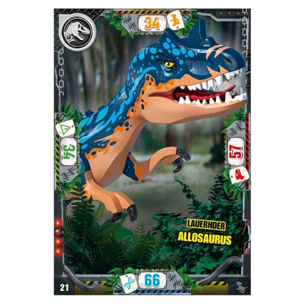 21 - Lauernder Allosaurus - Dinosaurier Karte - Serie 3