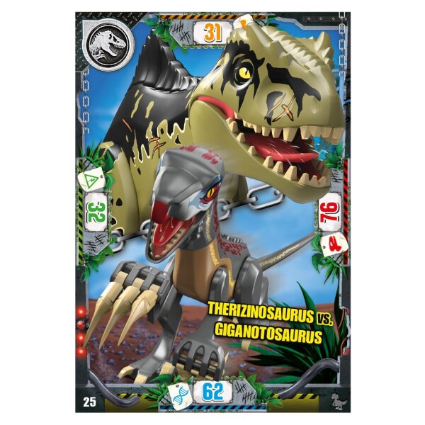 25 - Therizinosaurus vs. Giganotosaurus - Dinosaurier Karte - Serie 3