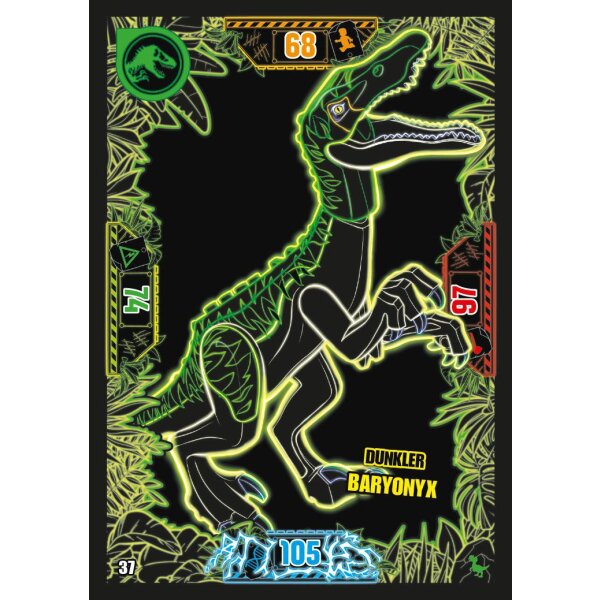 37 - Dunkler Baryonyx - Dinosaurier Karte - Serie 3