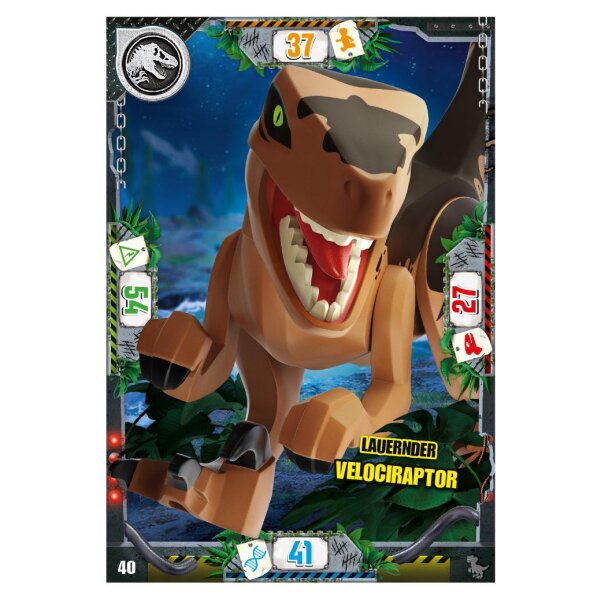 40 - Lauernder Velociraptor - Dinosaurier Karte - Serie 3