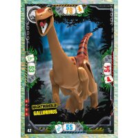 42 - Nachtwanlder Gallimimus - Dinosaurier Karte - Serie 3