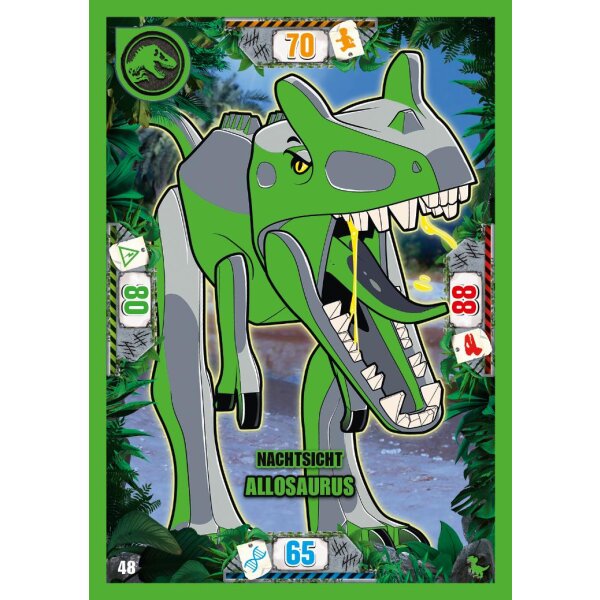 48 - Nachtsicht Allosaurus - Dinosaurier Karte - Serie 3