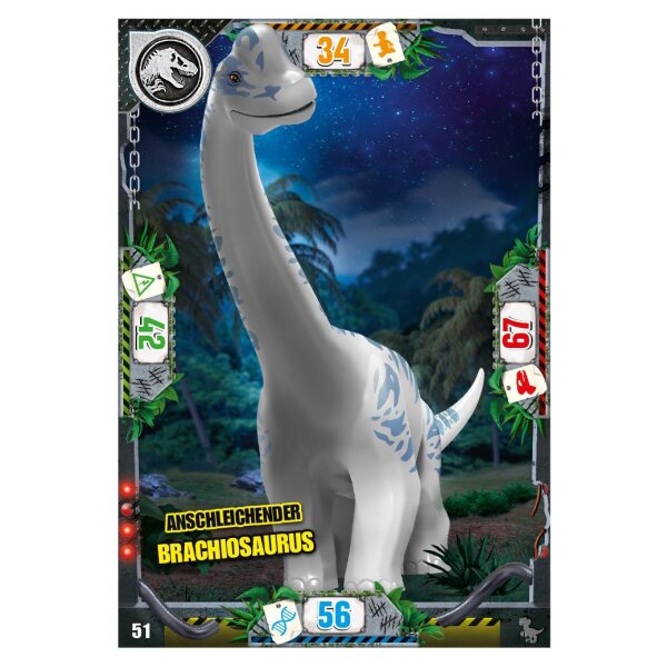 51 - Anschleichender Brachiosaurus - Dinosaurier Karte - Serie 3