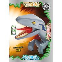 81 - Wildes Duell Blue - Dinosaurier Karte - Serie 3