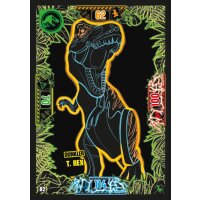 82 - Dunkler T. Rex - Dinosaurier Karte - Serie 3