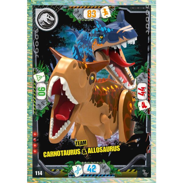 114 - Team Carnotaurus & Allosaurus - Dinosaurier Karte - Serie 3