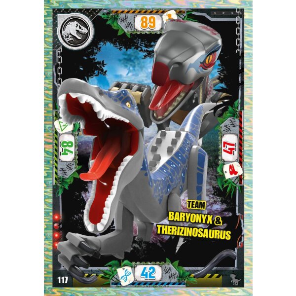 117 - Team Baryonyx & Therizinosaurus - Dinosaurier Karte - Serie 3