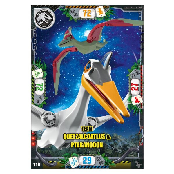 118 - Team Quetzalcoatlus & Pteranodon - Dinosaurier Karte - Serie 3