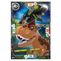 121 - Carnotaurus vs. Dino-Mech  - Dinosaurier Karte -...