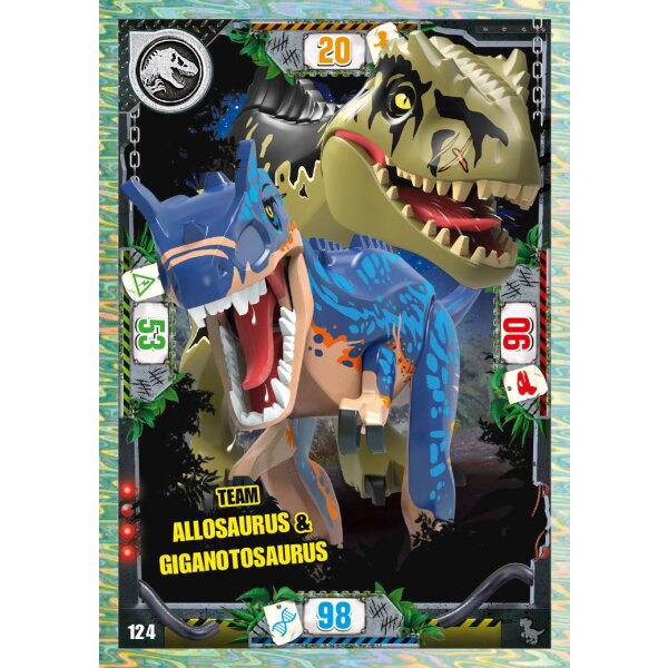 124 - Team Allosaurus & Giganotosaurus - Dinosaurier Karte - Serie 3