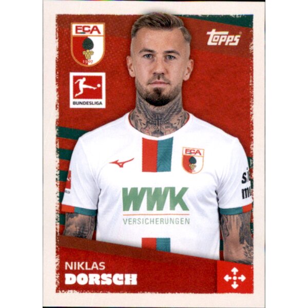 Topps Bundesliga 2023/24 - Sticker 19 - Niklas Dorsch - FC Augsburg