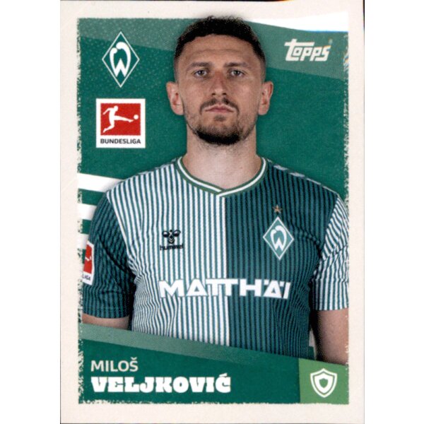 Topps Bundesliga 2023/24 - Sticker 80 - Milos Veljkovic - SV Werder Bremen