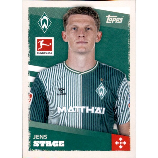 Topps Bundesliga 2023/24 - Sticker 82 - Jens Stage - SV Werder Bremen