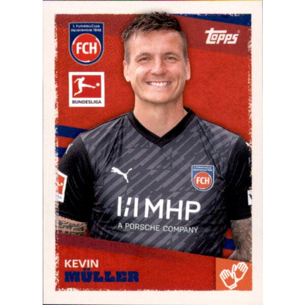 Topps Bundesliga 2023/24 - Sticker 180 - Kevin Müller - 1. FC Heidenheim 1846