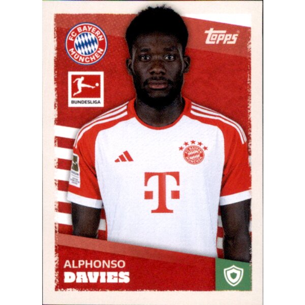 Topps Bundesliga 2023/24 - Sticker 329 - Alphonso Davies - FC Bayern München